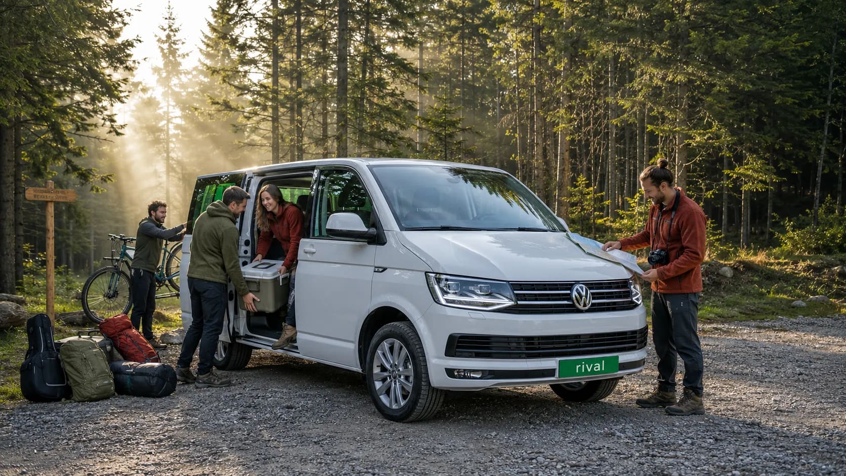 Čierna Škoda Kodiaq s RIVAL ŠPZ pri Štrbskom Plese s odrazom zasnežených Vysokých Tatier v jazere