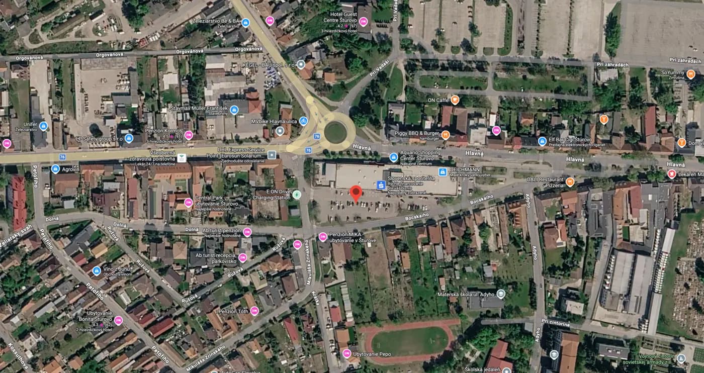 Satellite map – RIVAL Autopožičovňa, Zvolenská cesta 8, Banská Bystrica